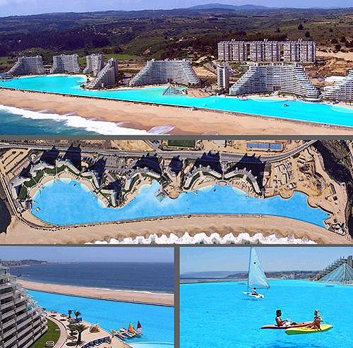 La plus grande piscine du monde d'Algarrobo  San Alfonso del Mar au Chili