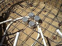 Puits de dcompression et installation de drains sous le spa