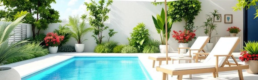Plan piscine et jardin pour les beaux jours